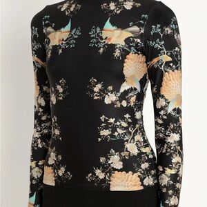 Blackmilk COROMANDEL SCREEN HIGH NECK LONG SLEEVE TOP